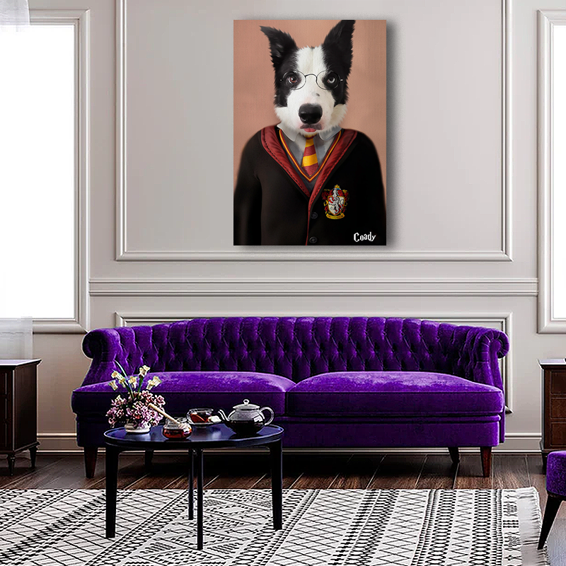 Harry Potter Gryffindor Custom Pet Portrait – Personalized Magical Pet Art